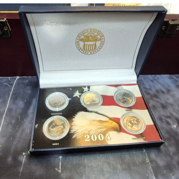 United States of America 50 States Quarters Framed Collection - Picture 7 of 12